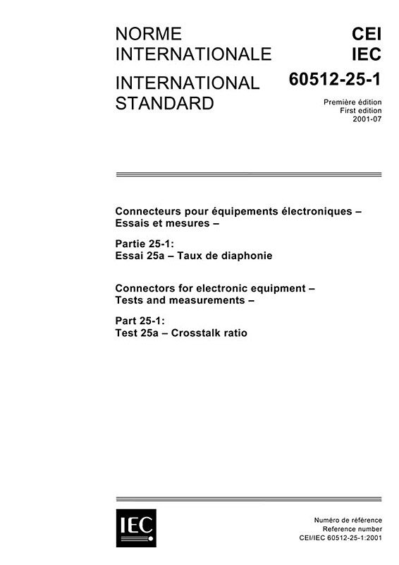 Cover IEC 60512-25-1:2001